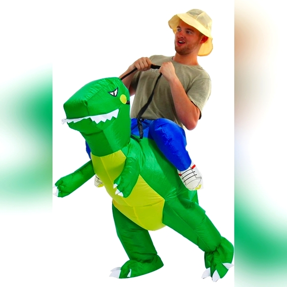 Other Nwot Adult Inflatable Dinosaur Costume Blow Up Skeleton T Rex